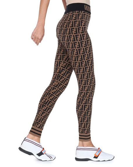 Fendi FF Logo Knit Leggings 